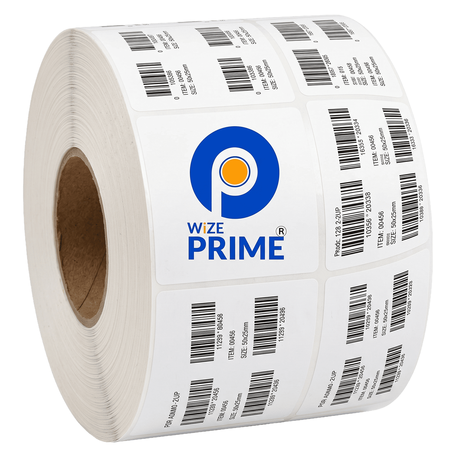 Barcode Label Roll 50mm x 25mm (300Labels/Roll) - Wholesale Supplier WizePrime Patna Bihar