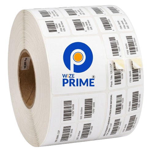 Barcode Label Roll 25mm x 15mm (10000Labels/Roll) - Wholesale Supplier WizePrime Patna Bihar