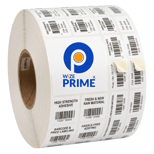 Barcode Label Roll 25mm x 25mm (10000Labels/Roll) - Wholesale Supplier WizePrime Patna Bihar