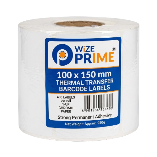 Barcode Label Roll 100mm x 150mm (400Labels/Roll) - WizePrime Patna Bihar 2